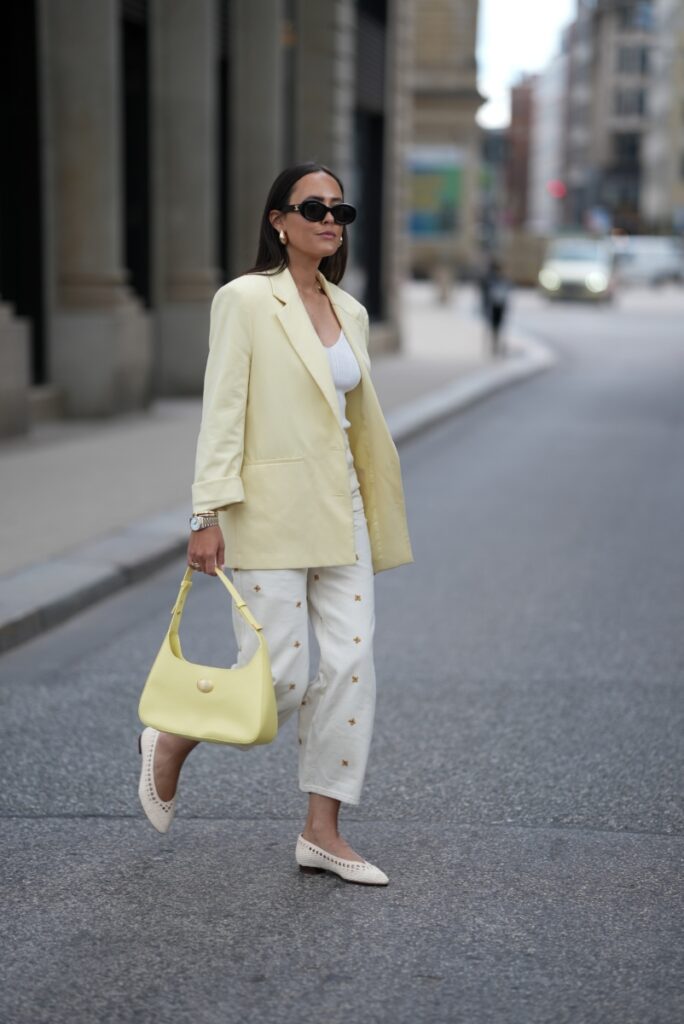 casual style do pracy: marynarka butter yellow