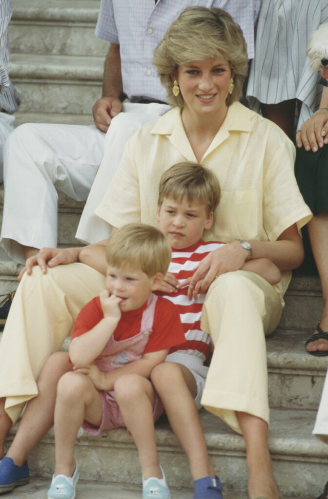 księżna Diana z synami: Harrym i Williamem