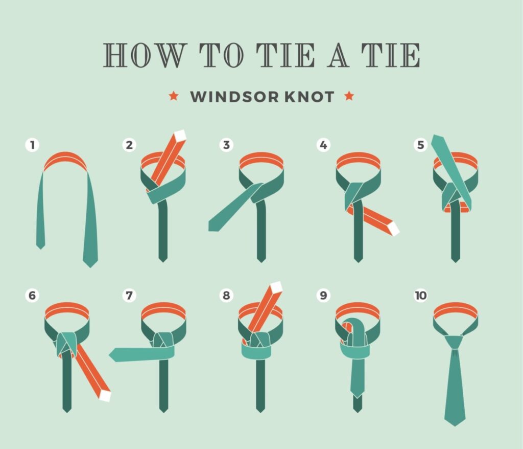 jak zawiązać krawat Windsor