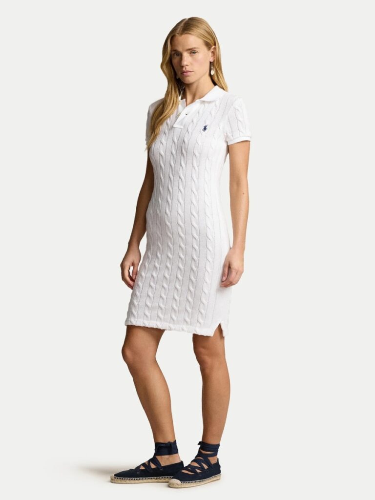 sukienka Ralph Lauren z espadrylami z wiązaniem