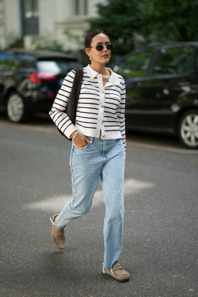 na jesien, kardigan w paski