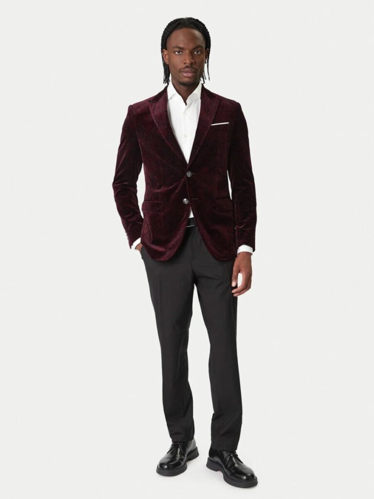 welurowy garnitur na studniówkę